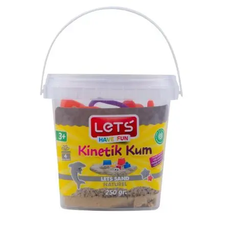 Lets Kinetik Kum 250 gr. Naturel Plastik Kutu