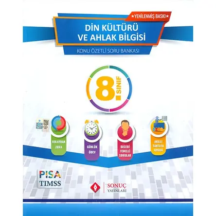 8.Sınıf Din Kültürü ve Ahlak Bilgisi Konu Özetli Soru Bankası Sonuç Yayınları