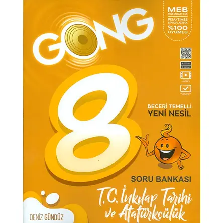 GONG 8. Sınıf T.C. İnkılap Tarihi ve Atatürkçülük Soru Bankası - Deniz Gündüz - Eğiten Kitap