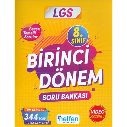 8.Sınıf LGS 1.Dönem Soru Bankası Netfen Yayınları