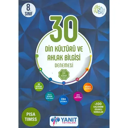 8.Sınıf LGS Din Kültürü ve Ahlak Bilgisi Video Çözümlü 30 Branş Denemesi Yanıt Yayınları