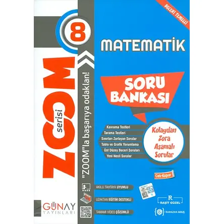 8.Sınıf LGS Matematik Zoom Serisi Soru Bankası Günay Yayınları