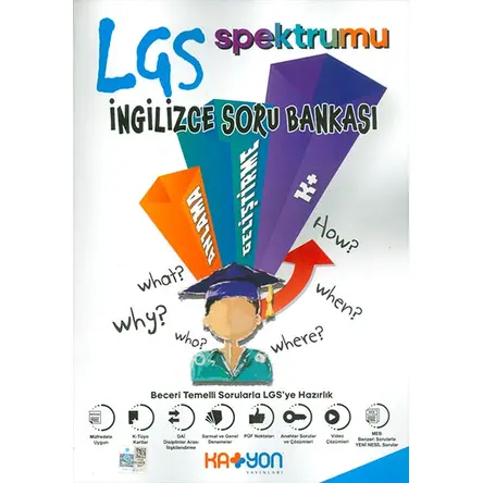 8.Sınıf LGS Spektrumu İngilizce Soru Bankası Katyon Yayınları