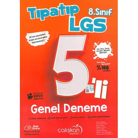 8.Sınıf LGS Tıpatıp 5 Deneme Çalışkan Yayınları