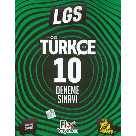8.Sınıf LGS Türkçe 10 Denemeleri Fix Yayınları