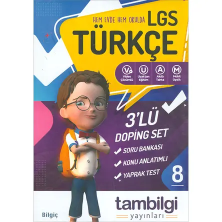8.Sınıf LGS Türkçe 3lü Doping Set Tambilgi Yayınları