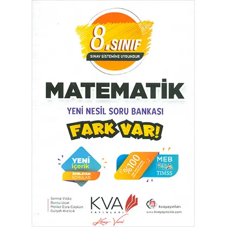 8.Sınıf Matematik Yeni Nesil Soru Bankası Fark Var Koray Varol Akademi