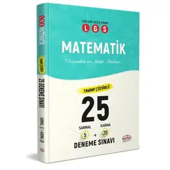 Editör LGS Matematik (5 Sarmal + 20 Karma ) 25 Deneme Sınavı