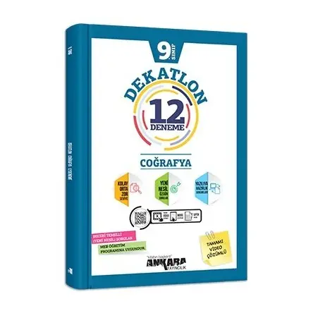 9. Sınıf Coğrafya Dekatlon 12 Deneme Ankara Yayıncılık