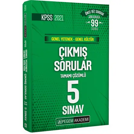 Pegem 2021 KPSS Lisans Çözümlü Çıkmış Sorular Son 5 Sınav