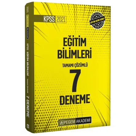 Pegem 2021 KPSS Eğitim Bilimleri Tamamı Çözümlü 7 Deneme