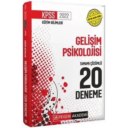 Pegem Akademi 2022 KPSS Eğitim Bilimleri Gelişim Psikolojisi 20 Deneme Çözümlü