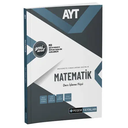 Pegem Akademi 2022 AYT Matematik Ders İşleme Föyü