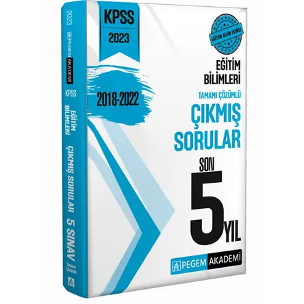 Pegem Akademi 2023 KPSS Eğitim Bilimleri Çıkmış Sorular Son 5 Sınav