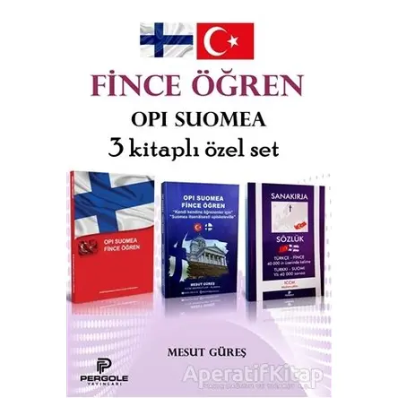 Fince Öğren - Opi Suomea 3 Kitaplı Özet Set - Mesut Güreş - Pergole Yayınları