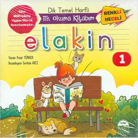 Dik Temel Harfli İlk Okuma Kitabım Elakin / 10 Kitap - Pınar Türker - Martı Çocuk Yayınları