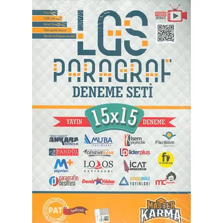 LGS Paragraf 15x15 Deneme Seti Master Karma Yayınları