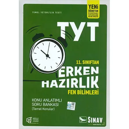 Sınav TYT 11.Sınıftan Erken Hazırlık Fen Bilimleri