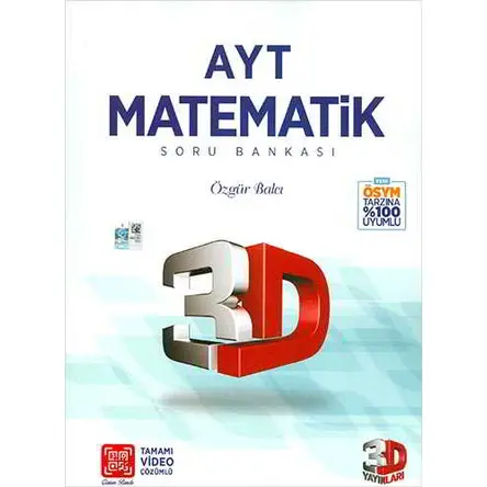 Çözüm AYT 3D Matematik Tamamı Video Çözümlü Soru Bankası 9786051949475