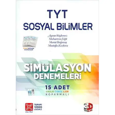 Çözüm TYT Sosyal Bilimler Video Çözümlü Simülasyon Denemeleri 9786051949772