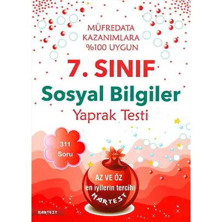 Nartest 7.Sınıf Sosyal Bilgiler Yaprak Testi