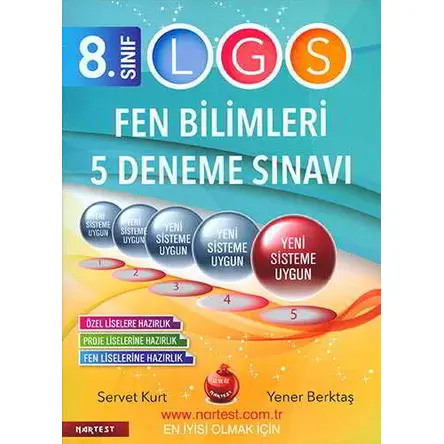 Nartest 8.Sınıf LGS Fen Bilimleri 5 Deneme Sınavı