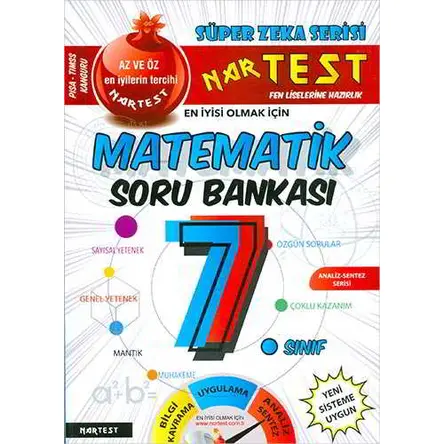 Nartest 7.Sınıf Matematik Süper Zeka Soru Bankası