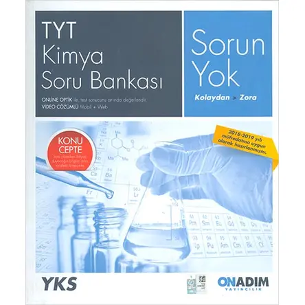 OnAdım TYT Kimya Soru Bankası (Konu Cepte Kıtapçığı Mevcut Değildir.)