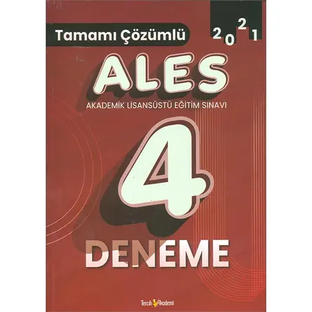 2021 ALES Tamamı Çözümlü 4 Deneme Tercih Akademi