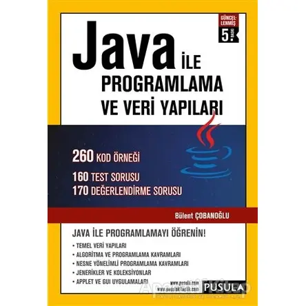 Java ile Programlama ve Veri Yapıları - Bülent Çobanoğlu - Pusula Yayıncılık
