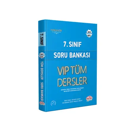 7. Sınıf VIP Tüm Dersler Soru Bankası Mavi Kitap Editör Yayınevi