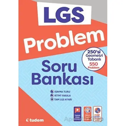 Tudem Yayınları 8. Sınıf LGS Problem Soru Bankası - Kolektif - Tudem Yayınları