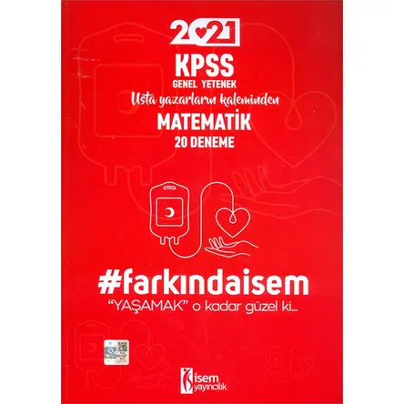 İsem 2021 Farkında İsem KPSS Genel Yetenek Matematik 20 Deneme