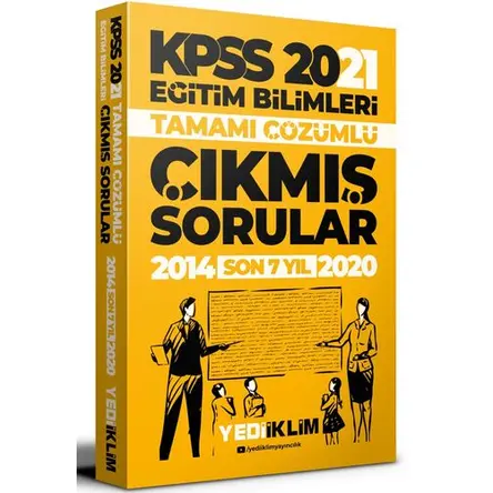 Yediiklim 2021 KPSS Eğitim Bilimleri Çözümlü Son 7 Yıl Çıkmış Sorular