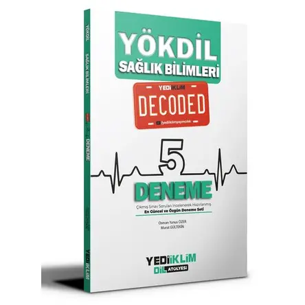 Yediiklim YÖKDİL Sağlık Bilimleri Decoded 5 Deneme