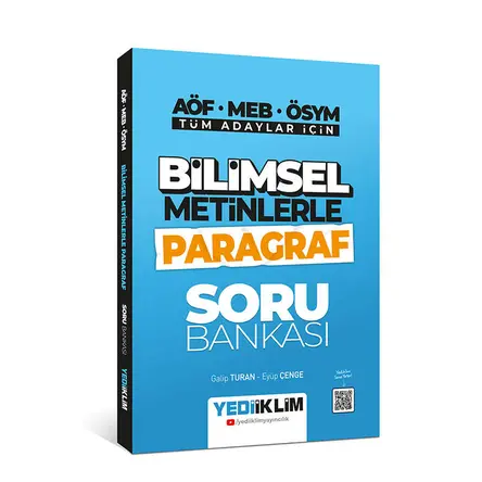 Yediiklim Tüm Adaylar İçin Bilimsel Metinlerle Paragraf Soru Bankası