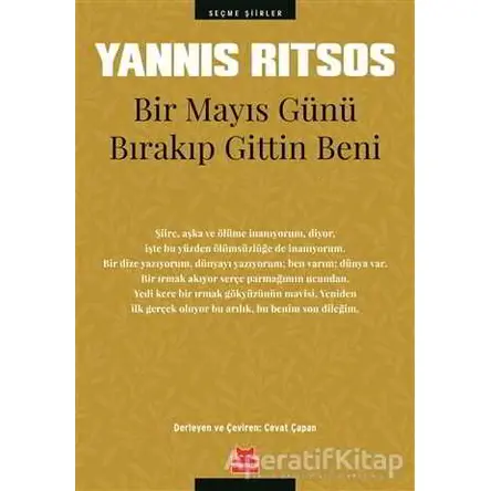 Bir Mayıs Günü Bırakıp Gittin Beni - Yannis Ritsos - Kırmızı Kedi Yayınevi