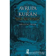 Avrupa ve Kuran - Hüseyin Yaşar - İz Yayıncılık