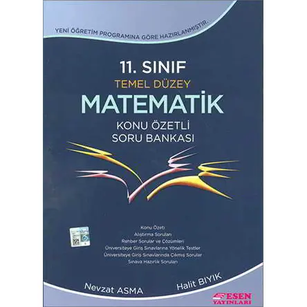 Esen 11.Sınıf Temel Düzey Matematik Konu Özetli Soru Bankası