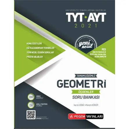 Pegem TYT-AYT Tamamı Çözümlü Geometri (Üçgenler) Soru Bankası