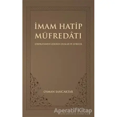 İmam Hatip Müfredatı (Cep Boy) - Osman Sancaktar - Kitap Dostu Yayınları