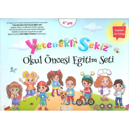 Yetenekli Sekiz Okul Öncesi Eğitim Seti (20 Kitap) 4 Adım Yayıncılık