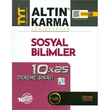 Altın Karma TYT Sosyal Bilimler 10x25 Deneme Sınavı