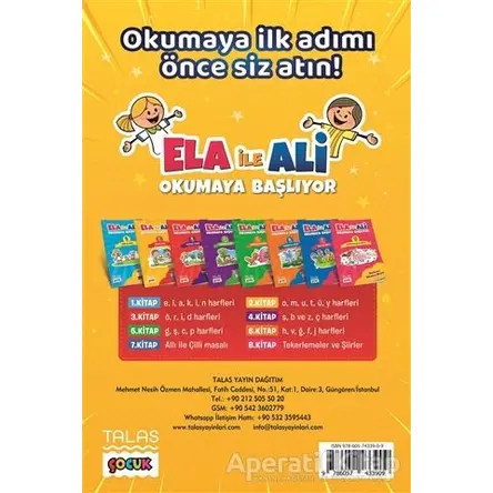 Ela ile Ali Okumaya Başlıyor ( 8 Kitap Set ) - Mehmet Buğra - Talas Yayınları