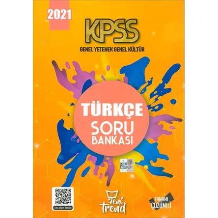 2021 KPSS Türkçe Soru Bankası Yeni Trend Yayınları