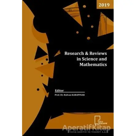 Research Reviews in Science and Mathematics - Kolektif - Gece Akademi