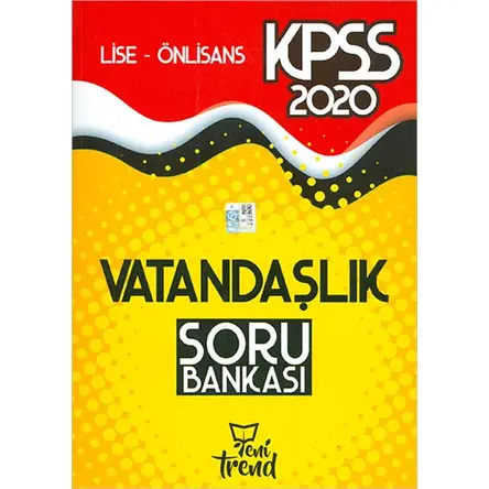 Yeni Trend 2020 KPSS Lise ÖnLisans Vatandaşlık Soru Bankası