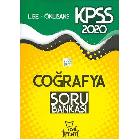 Yeni Trend 2020 KPSS Lise ÖnLisans Coğrafya Soru Bankası