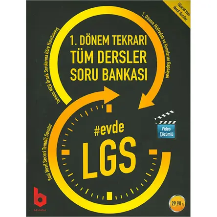 LGS 1. Dönem Tekrarı Tüm Dersler Soru Bankası - Kolektif - Basamak Yayınları