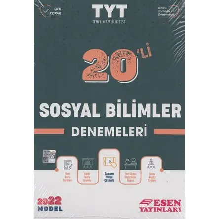 Esen 2022 YKS TYT Sosyal Bilimler 20 li Deneme